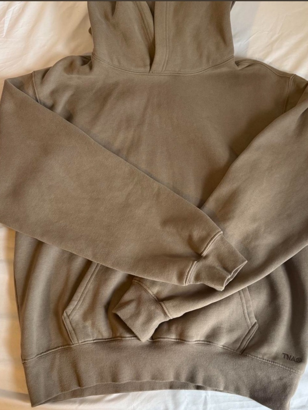 Aritzia TNA Cozy Fleece Hoodie in Modern Taupe